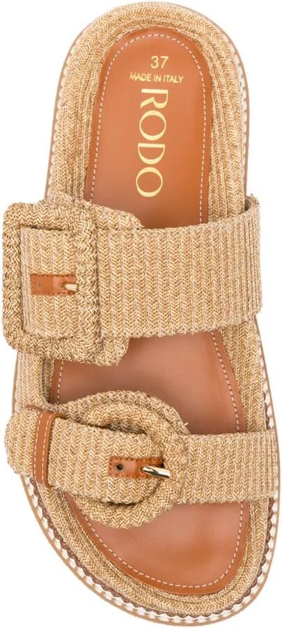 Rodo Sandalen met gespdetail Bruin - Foto 2