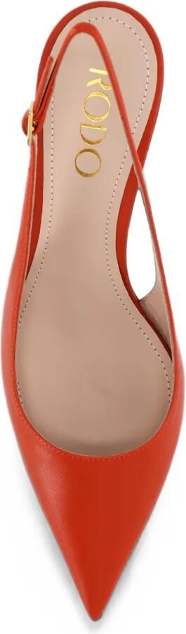 Rodo Slingback pumps met puntige neus Oranje