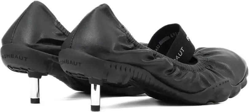 Rombaut Pumps met kittenhak en ruches Zwart - Foto 3