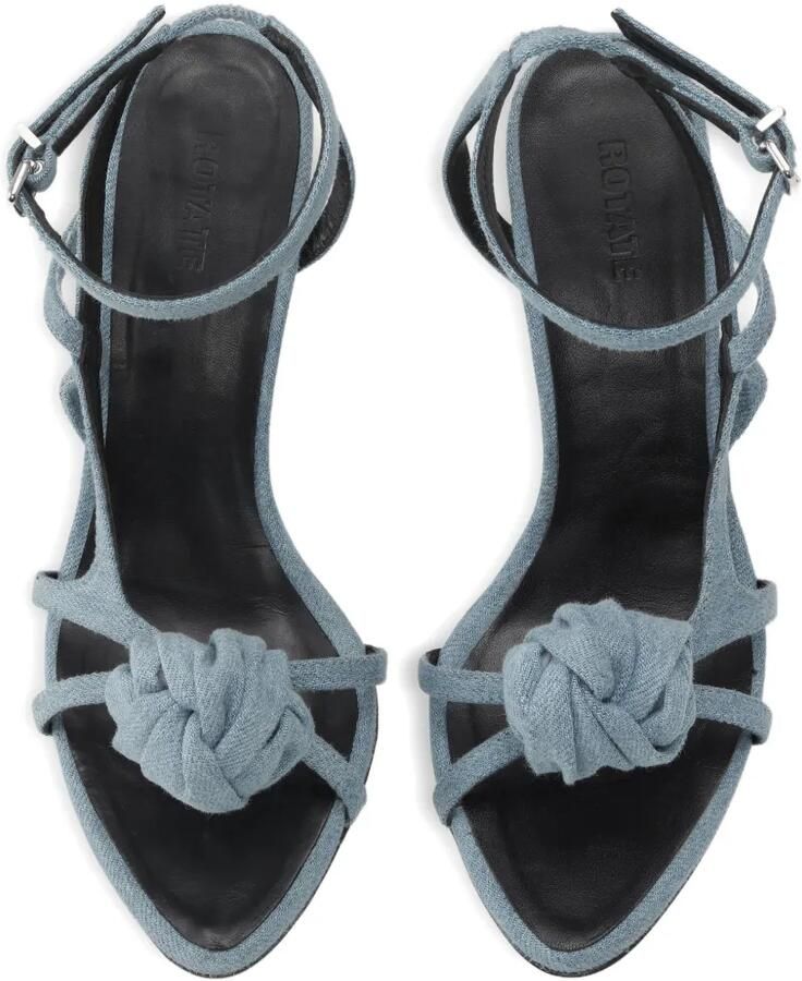 ROTATE BIRGER CHRISTENSEN Denim sandalen met geknoopt detail Blauw - Foto 2