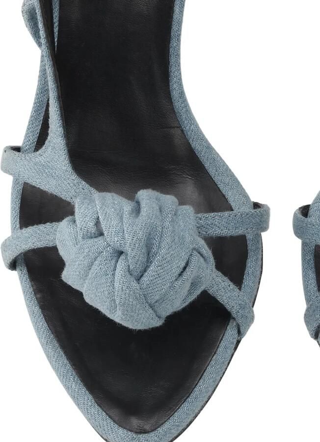 ROTATE BIRGER CHRISTENSEN Denim sandalen met geknoopt detail Blauw - Foto 3