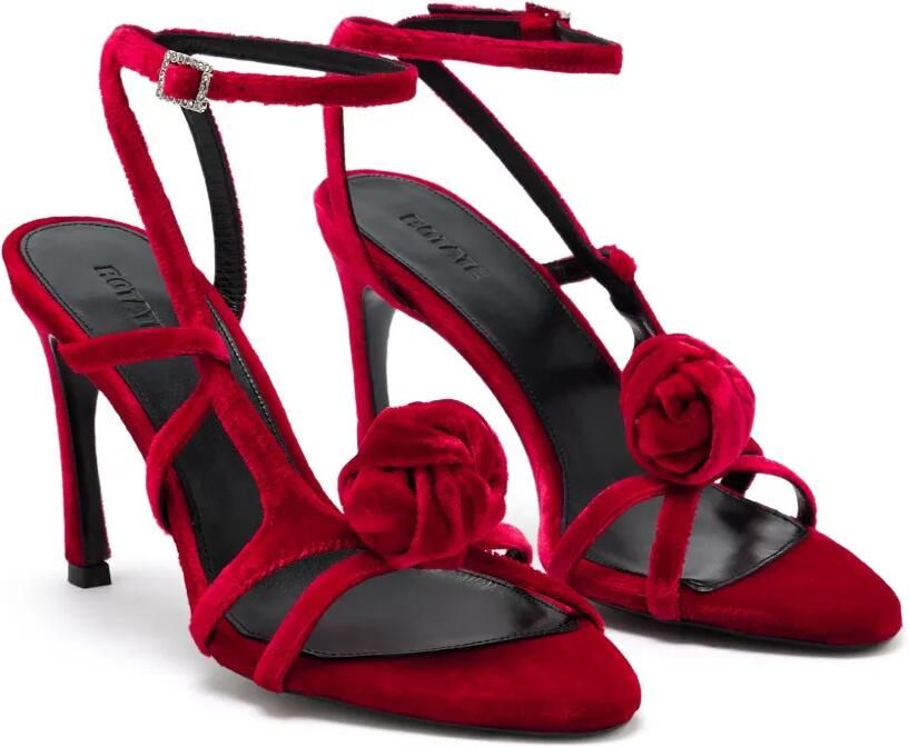 ROTATE BIRGER CHRISTENSEN Fluwelen sandalen Rood - Foto 3