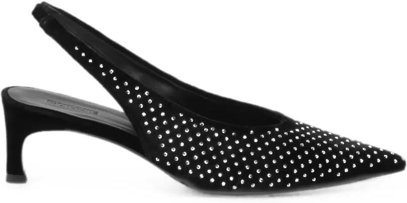 ROTATE BIRGER CHRISTENSEN Fluwelen slingback pumps met stras Zwart
