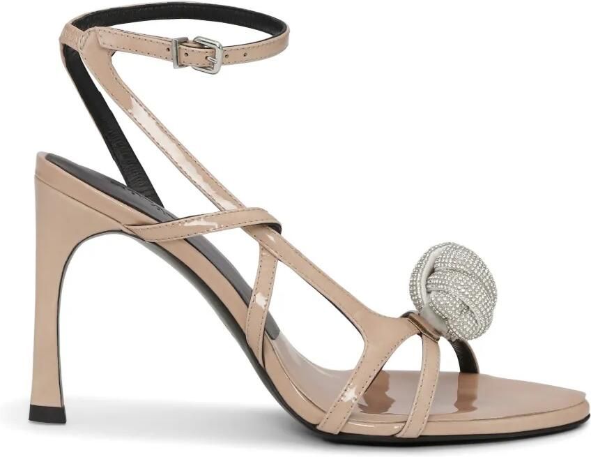 ROTATE BIRGER CHRISTENSEN Geknoopte lakleren sandalen Beige