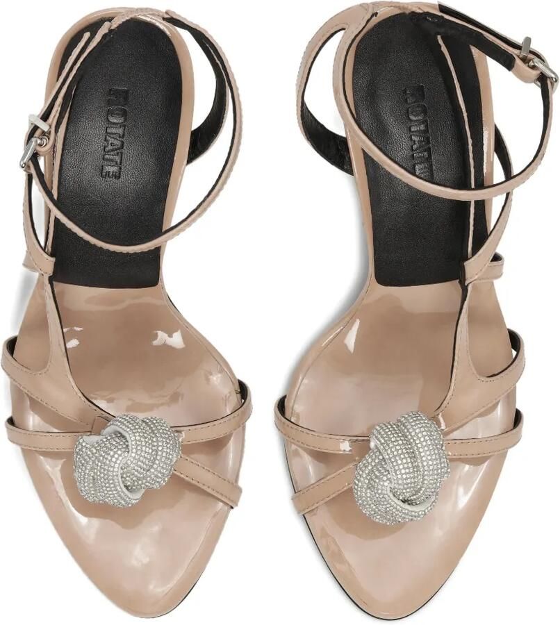 ROTATE BIRGER CHRISTENSEN Geknoopte lakleren sandalen Beige - Foto 2