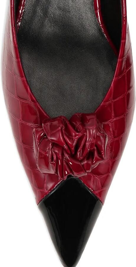 ROTATE BIRGER CHRISTENSEN Geknoopte leren slingback pumps Rood - Foto 3
