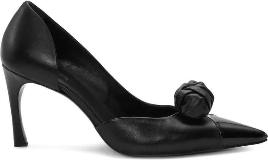 ROTATE BIRGER CHRISTENSEN Leren pumps met geknoopte applicatie Zwart
