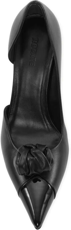 ROTATE BIRGER CHRISTENSEN Leren pumps met geknoopte applicatie Zwart - Foto 3
