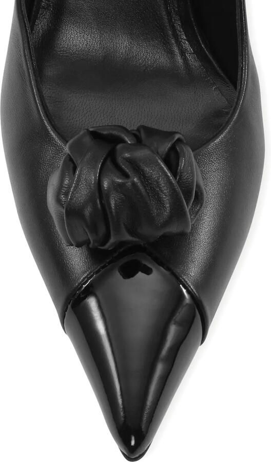 ROTATE BIRGER CHRISTENSEN Leren pumps met geknoopte applicatie Zwart - Foto 2