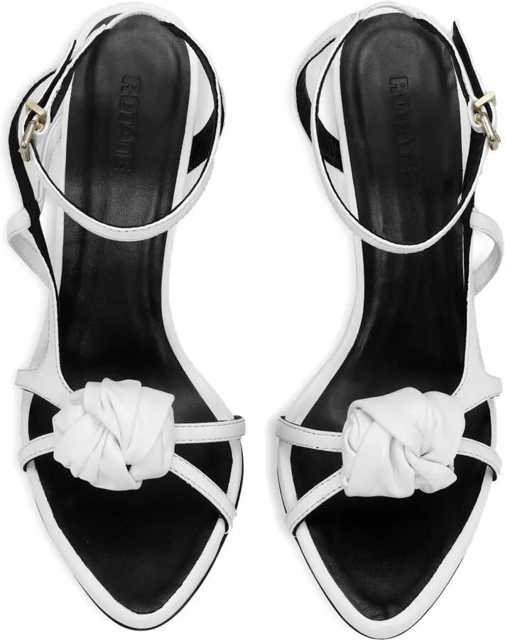 ROTATE BIRGER CHRISTENSEN Leren sandalen met geknoopt detail Wit - Foto 2
