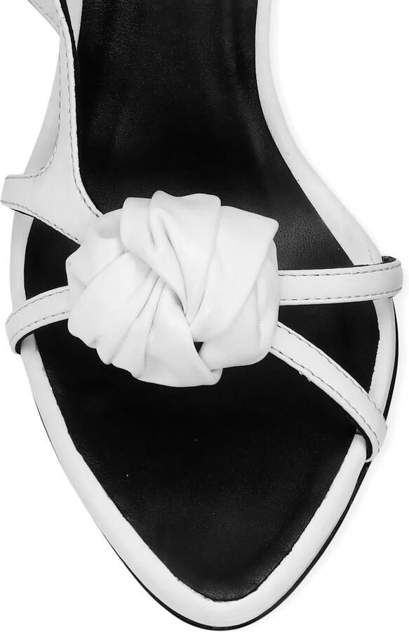 ROTATE BIRGER CHRISTENSEN Leren sandalen met geknoopt detail Wit - Foto 3