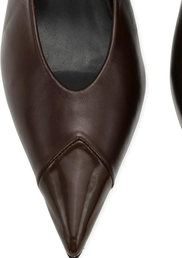 ROTATE BIRGER CHRISTENSEN Leren slingback pumps Bruin - Foto 2