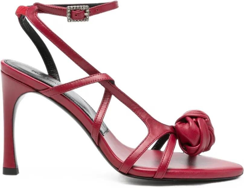 ROTATE BIRGER CHRISTENSEN Sandalen met geknoopt detail Rood