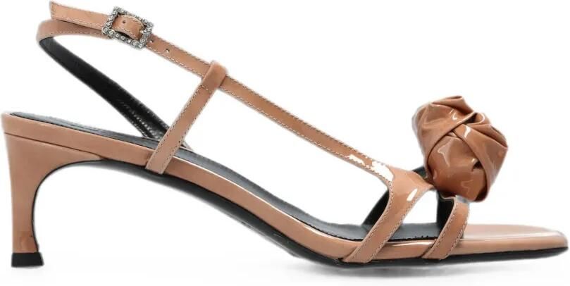 ROTATE BIRGER CHRISTENSEN Sandalen met gespsluiting en roosdetail Beige