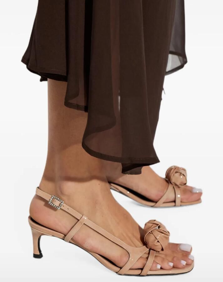 ROTATE BIRGER CHRISTENSEN Sandalen met gespsluiting en roosdetail Beige - Foto 2