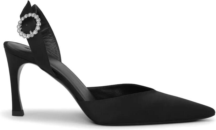 ROTATE BIRGER CHRISTENSEN Satijnen slingback pumps met hoge hak Zwart