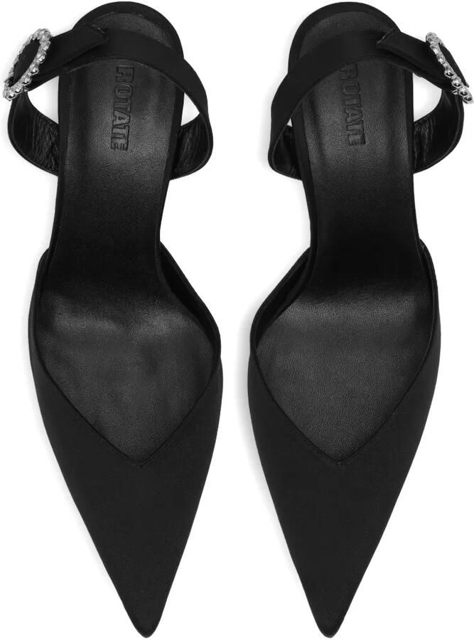 ROTATE BIRGER CHRISTENSEN Satijnen slingback pumps met hoge hak Zwart - Foto 2
