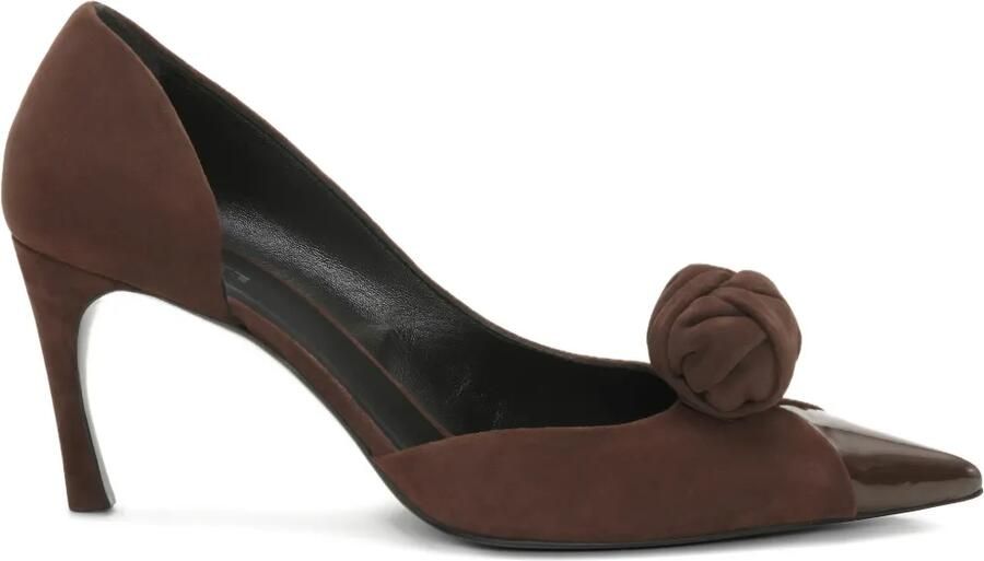 ROTATE BIRGER CHRISTENSEN Suède pumps met geknoopt detail Bruin