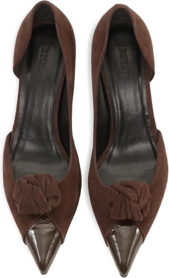 ROTATE BIRGER CHRISTENSEN Suède pumps met geknoopt detail Bruin - Foto 3