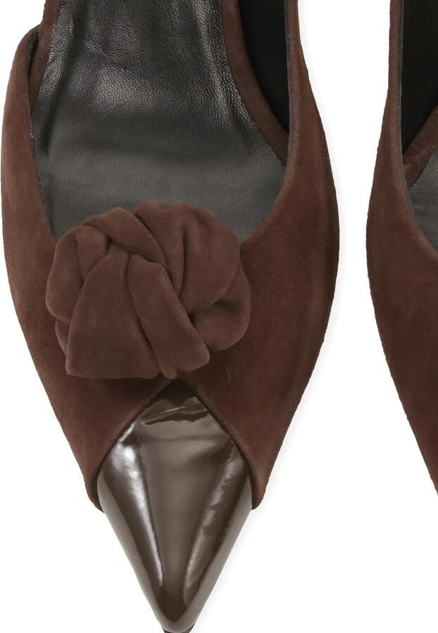 ROTATE BIRGER CHRISTENSEN Suède pumps met geknoopt detail Bruin - Foto 2