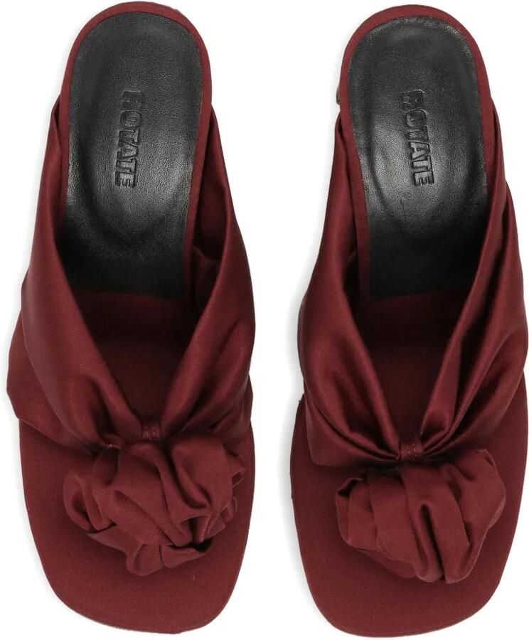 ROTATE BIRGER CHRISTENSEN Tongue satijnen sandalen met vierkante neus Rood - Foto 2