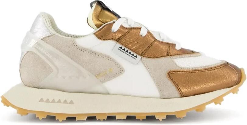 RUN OF Alloy W sneakers met metallic-effect en vlakken Wit - Foto 4