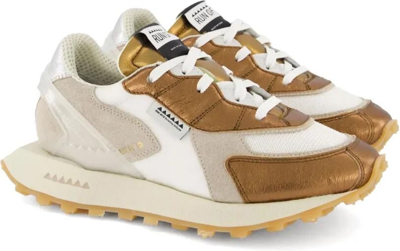 RUN OF Alloy W sneakers met metallic-effect en vlakken Wit - Foto 3