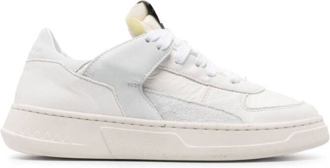 RUN OF tonal leather sneakers Wit