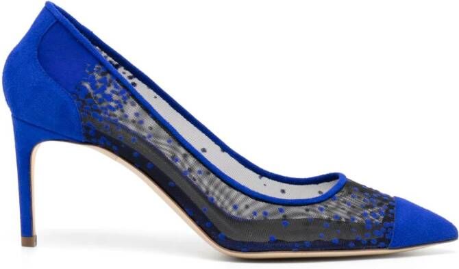 Rupert Sanderson Aquila mesh pumps Blauw