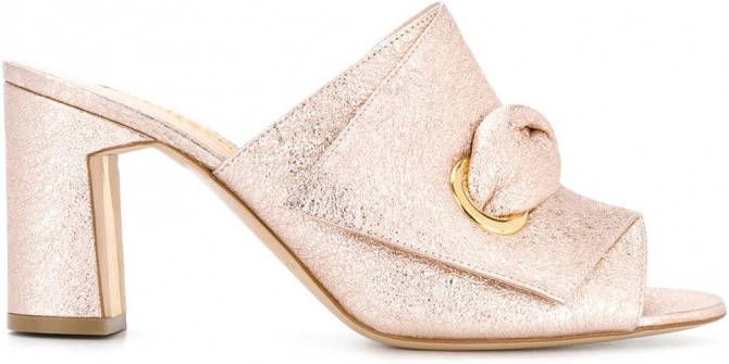 Rupert Sanderson metallic muiltjes met middelhoge hielen Roze