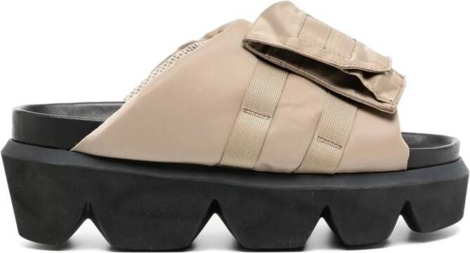 sacai Chunky slippers Beige