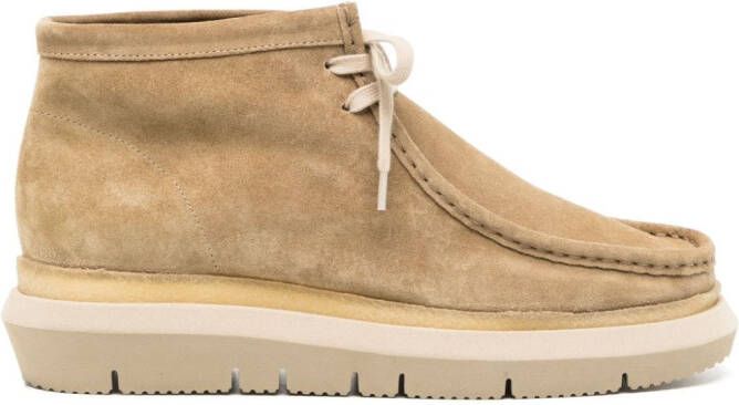 Sacai Clarks leren enkellaarzen Bruin