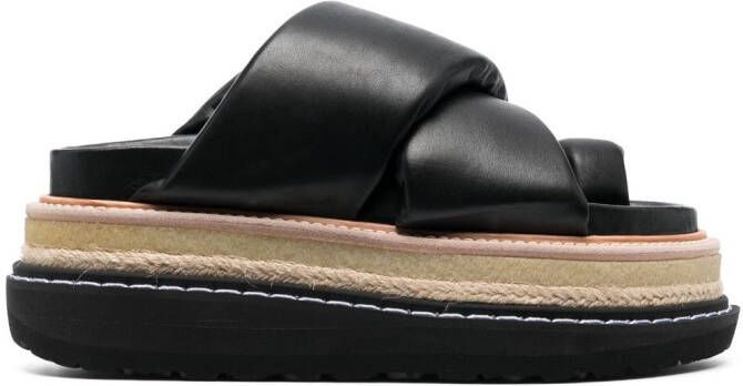 Sacai Sandalen met meerdere zolen Zwart