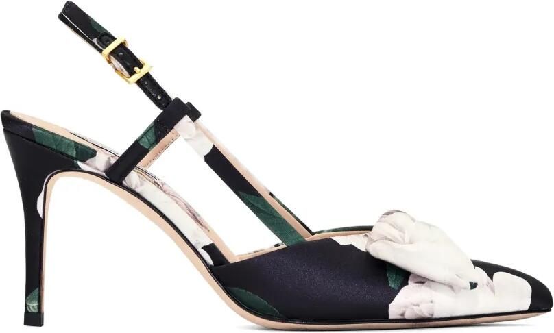Sachin & Babi Lenox pumps met bloemen Zwart