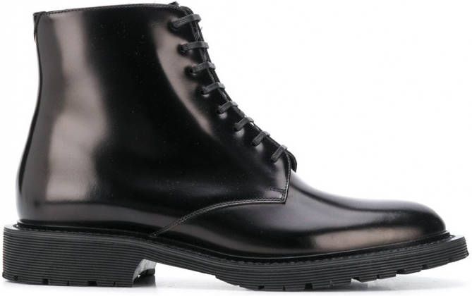 Saint Laurent Army veterlaarzen Zwart