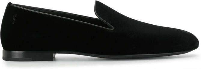Saint Laurent Loafers met logo-applicatie Zwart