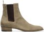 Saint Laurent beige suede Chelsea boots - Thumbnail 1