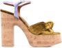 Saint Laurent Bianca sandalen met plateauzool Groen - Thumbnail 1