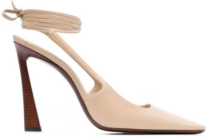 Saint Laurent Blade slingback pumps Beige