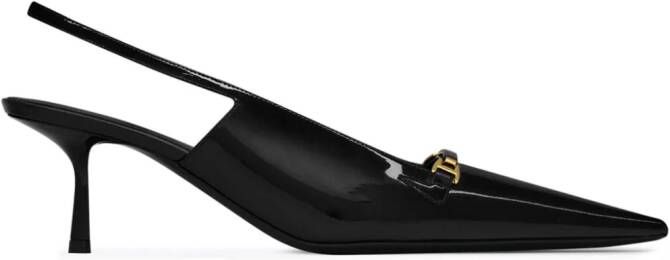 Saint Laurent Carine 55mm lakleren pumps Zwart