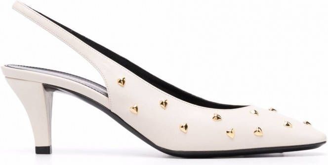 Saint Laurent Carole pumps met studs Beige