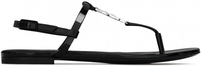 Saint Laurent Cassandra sandalen Zwart