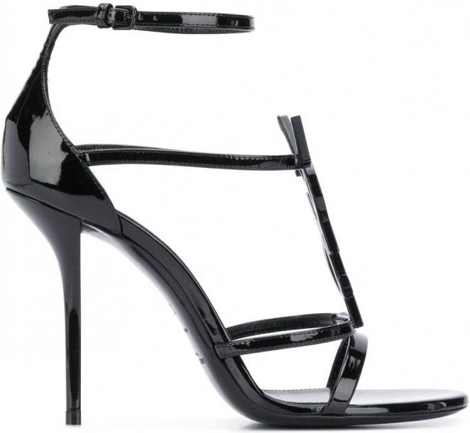 Saint Laurent Cassandra sandalen Zwart