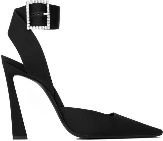 Saint Laurent Claude slingback sandalen Zwart