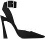 Saint Laurent Claude slingback sandalen Zwart - Thumbnail 1