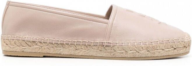 Saint Laurent Espadrilles met logo-reliëf Beige