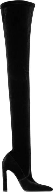 Saint Laurent Drew laarzen met puntige neus Zwart