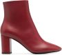 Saint Laurent Enkellaarzen met middelhoge hak dames leerleerleer 36.5 Rood - Thumbnail 1