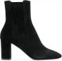 Saint Laurent Enkellaarzen met ronde neus Zwart - Thumbnail 1