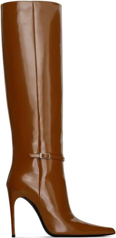 Saint Laurent 110 mm Hacker laarzen met lage knie Bruin